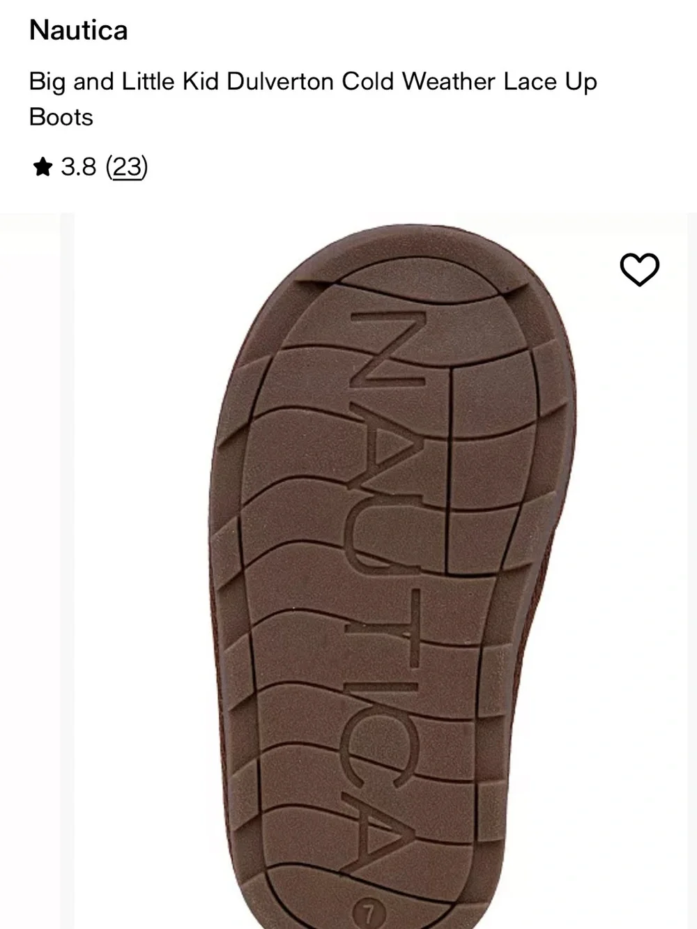 Nautica Kids Brown Lace-Up Cold Weather Boots
